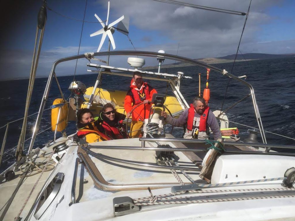 Photo of sailing trip, looking backwards